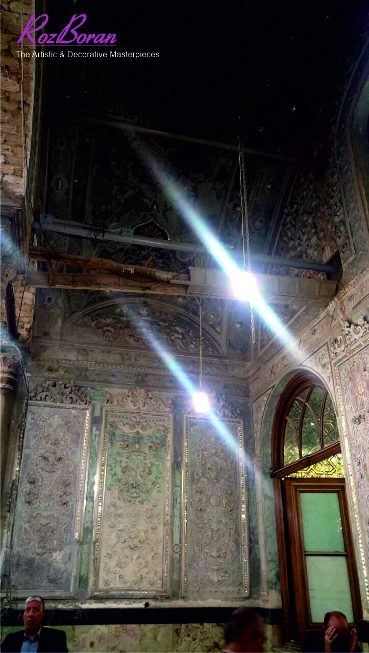 گچبری ایوان ناصری قبل از مرمت استاد طالبی پور