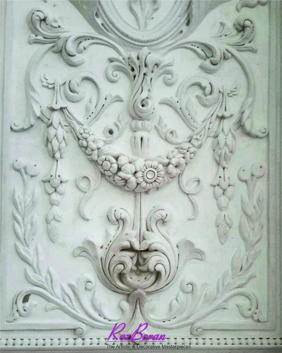 گل گچبری دستی رزبران دیواری