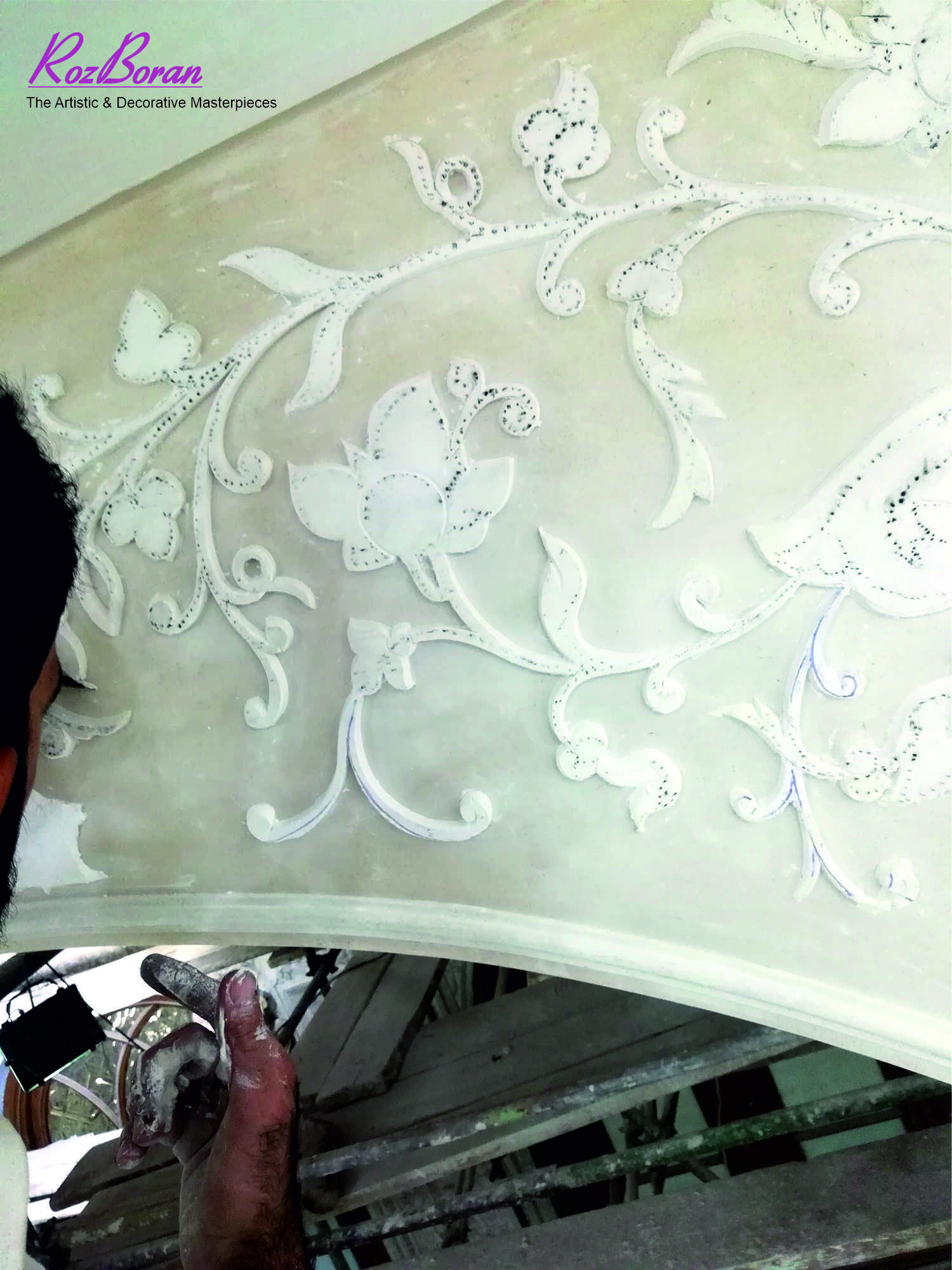 طرح گچبری اجراشده