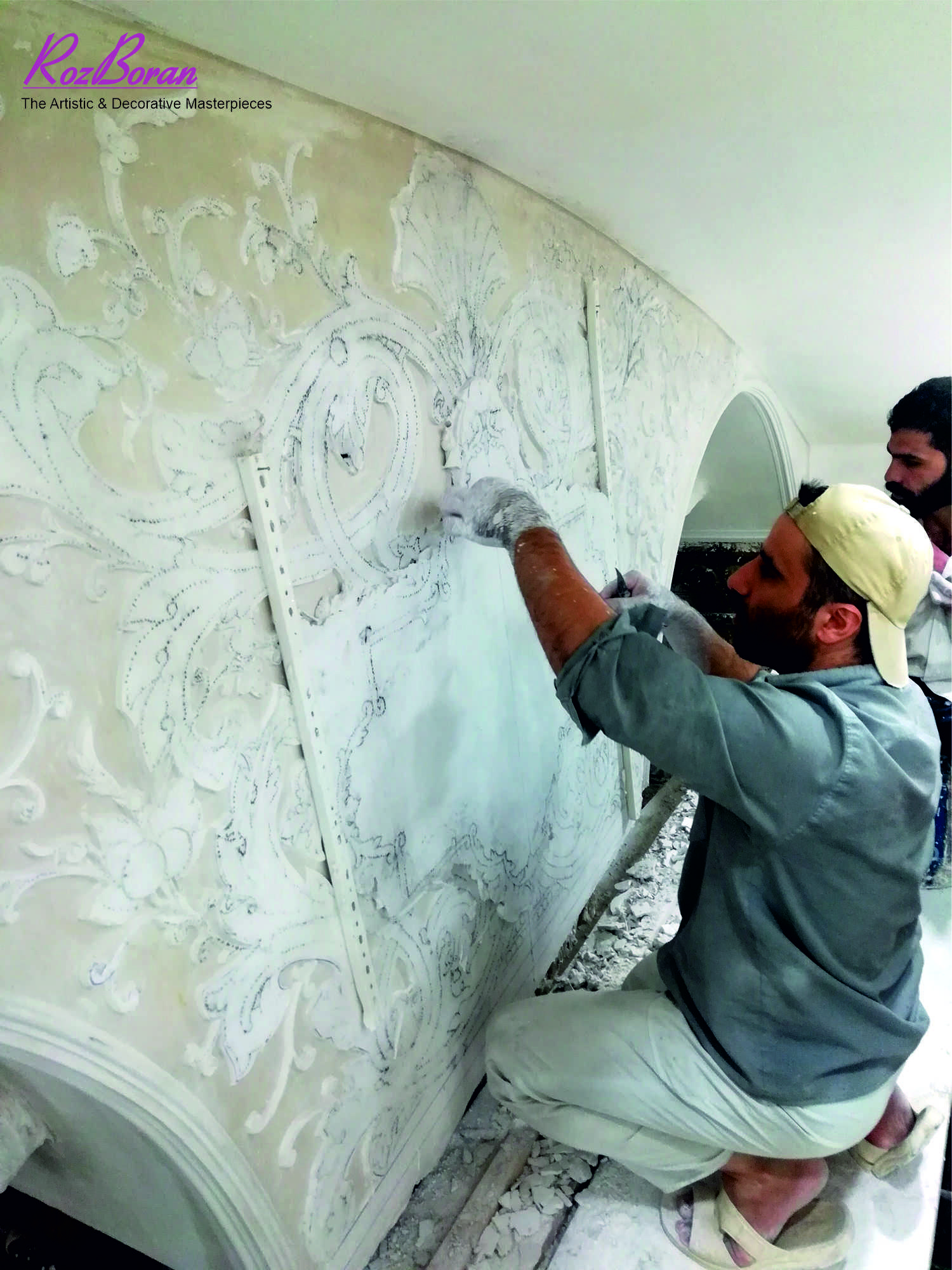 مرحله ابتدایی گچبری