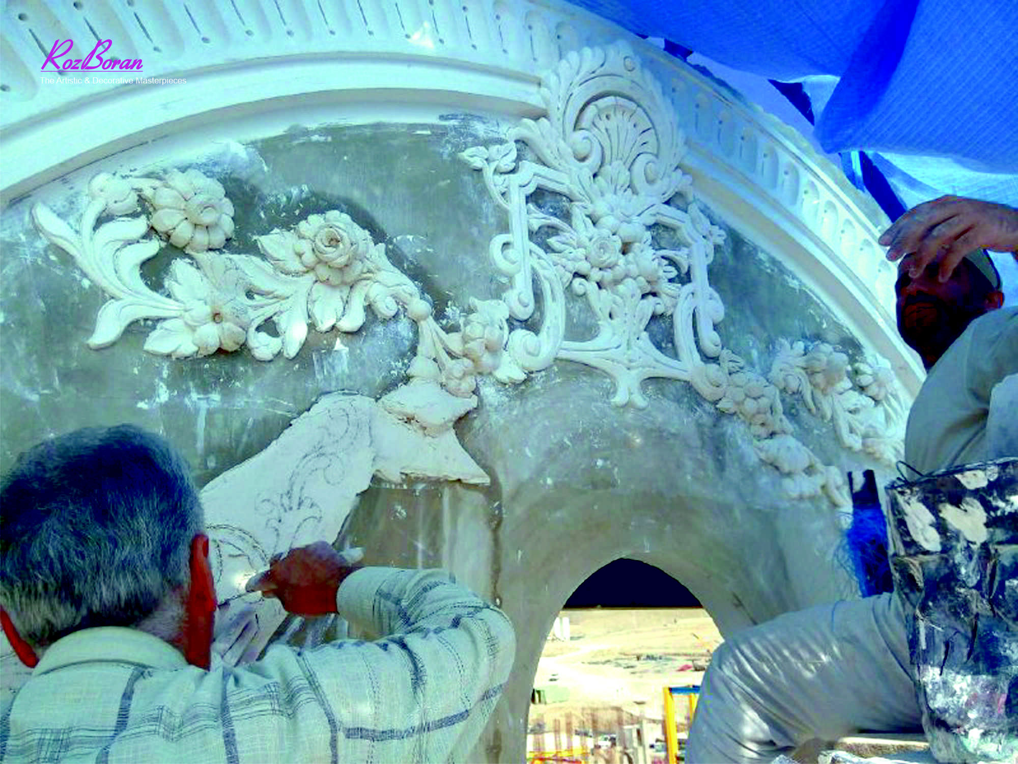 گچبری سردر قاجاری