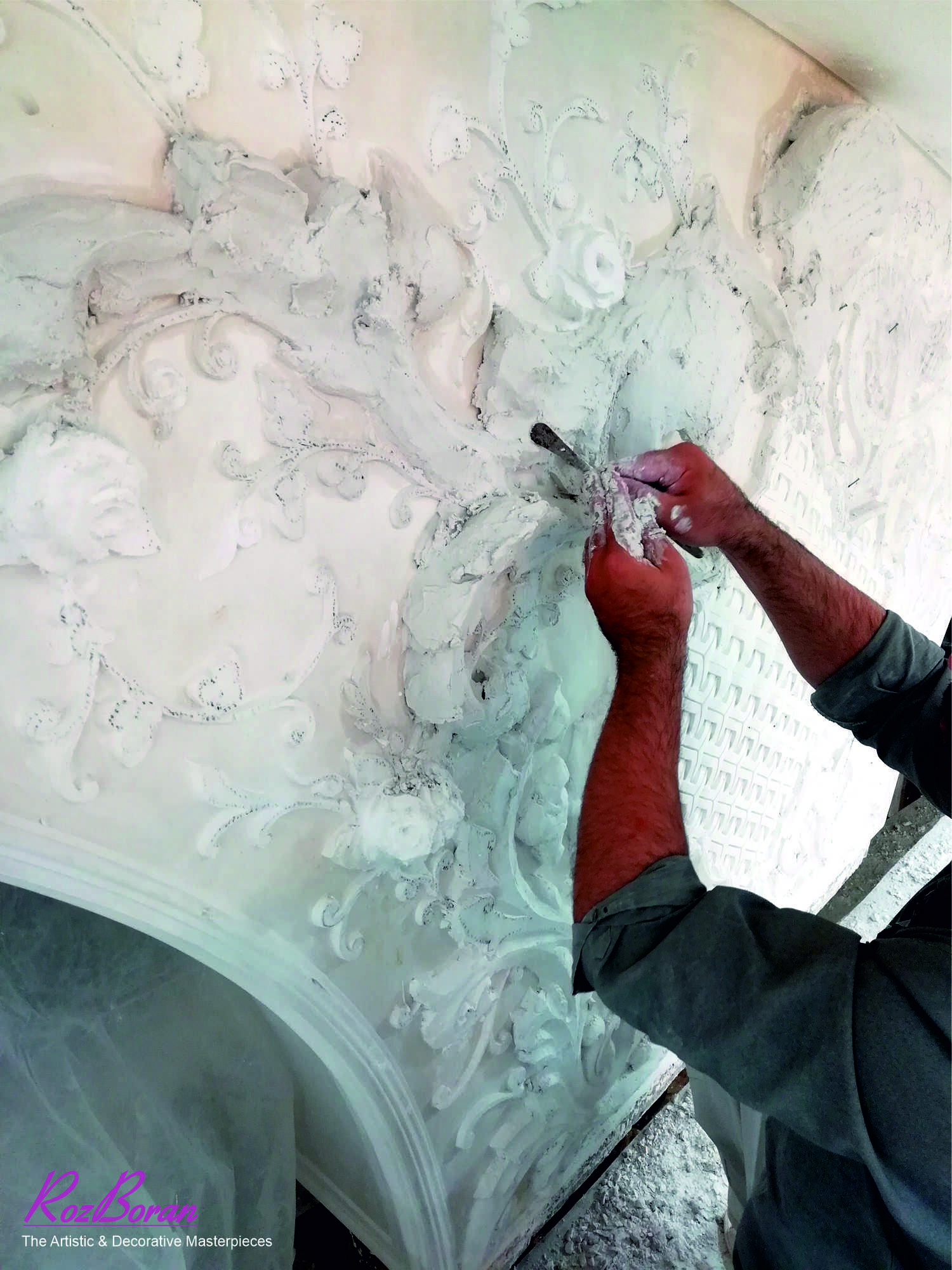 حجم دهی و ترکیب طرح گچبری