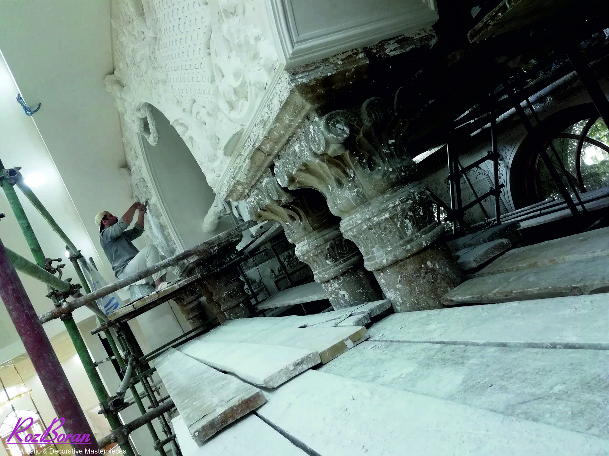 اجرای گچبری سردر ایوان