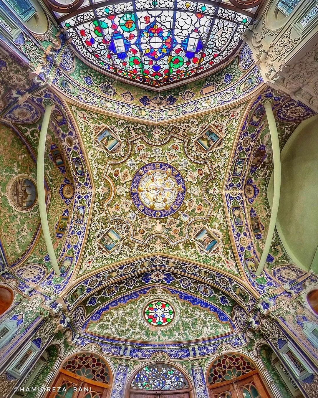سقف گچبری قاجاری اصفهان