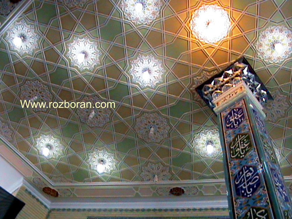 سقف گچبری مسجد